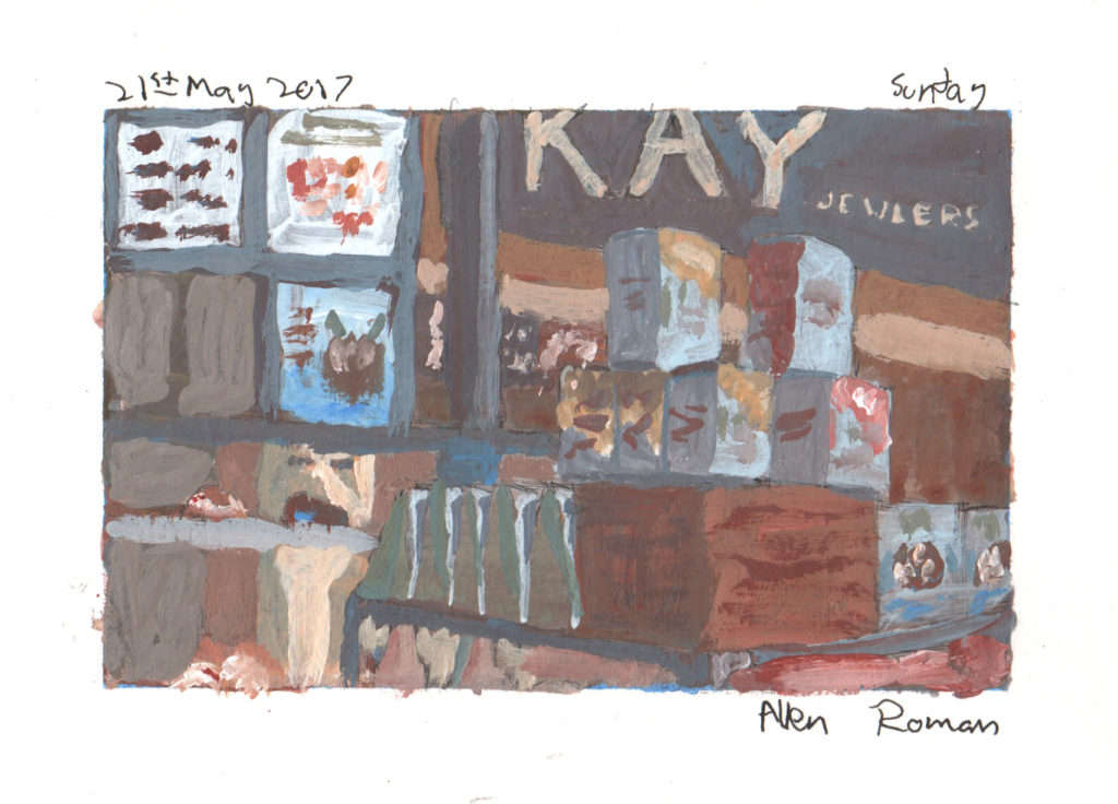 Starbucks Display Casein Painting
