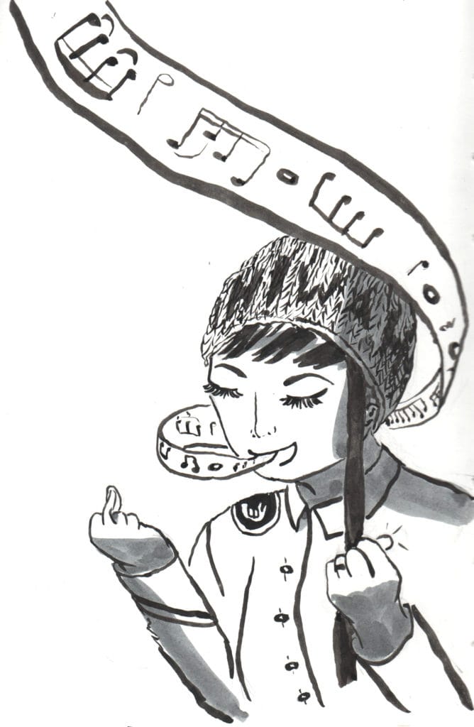 Inktober/Kpoptober Day 2: Between Night n Music by B.I.G