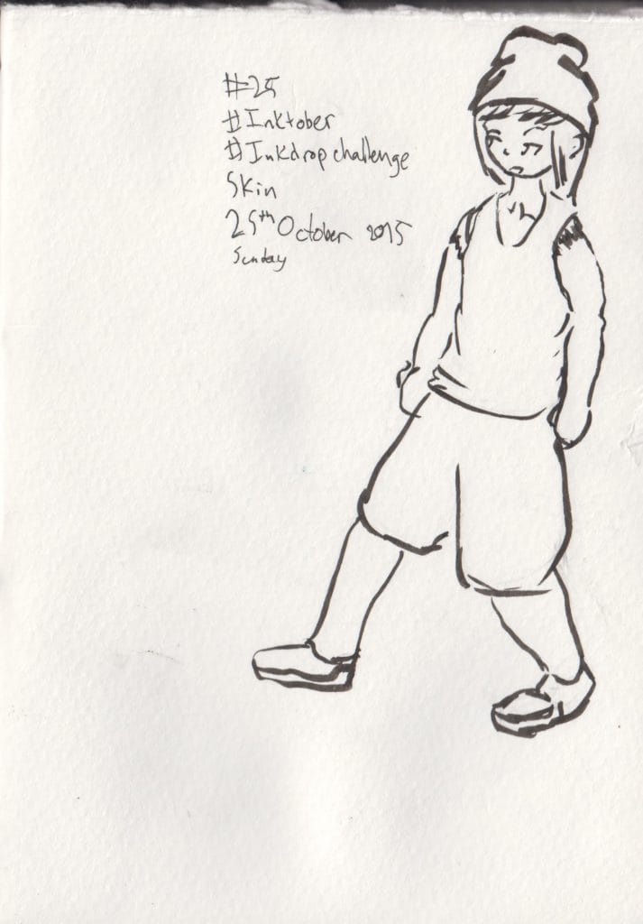 Inktober/Inkdropchallenge #25, 26: Skin, Alternate Universe