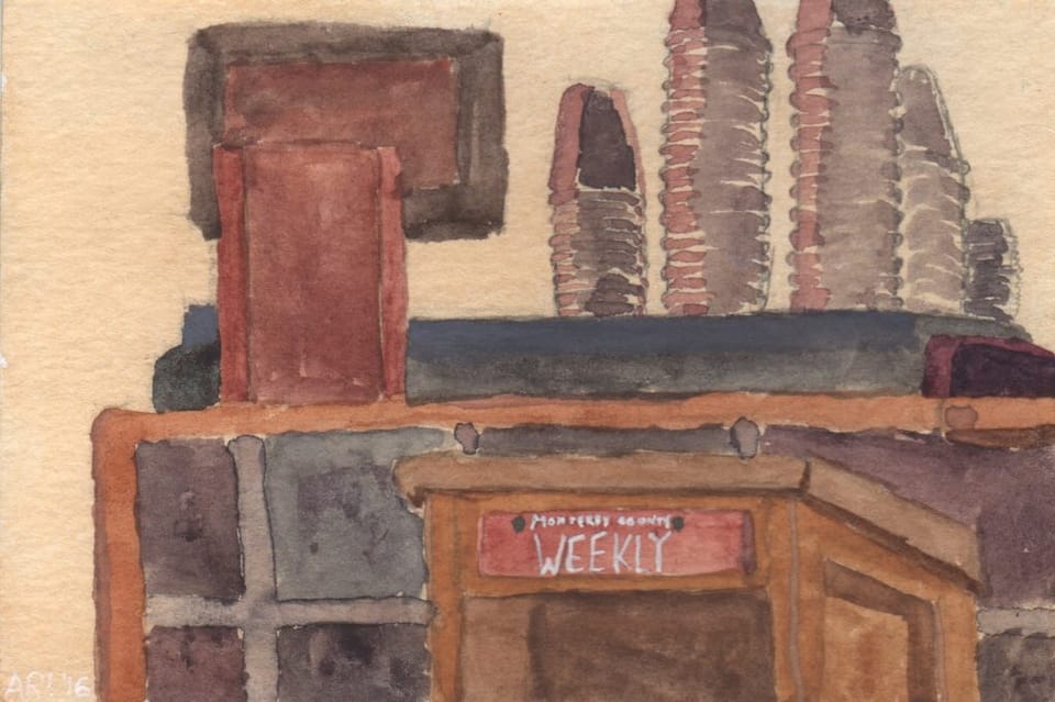 Cafe in Gouache
