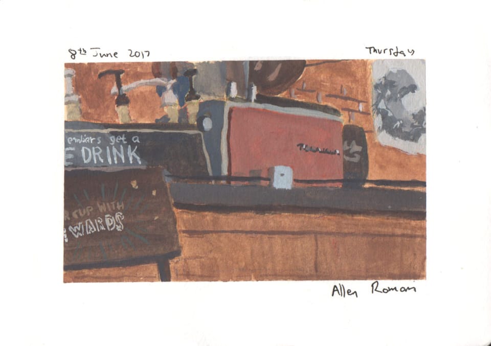 Mastrena (Starbucks Painting in Gouache)