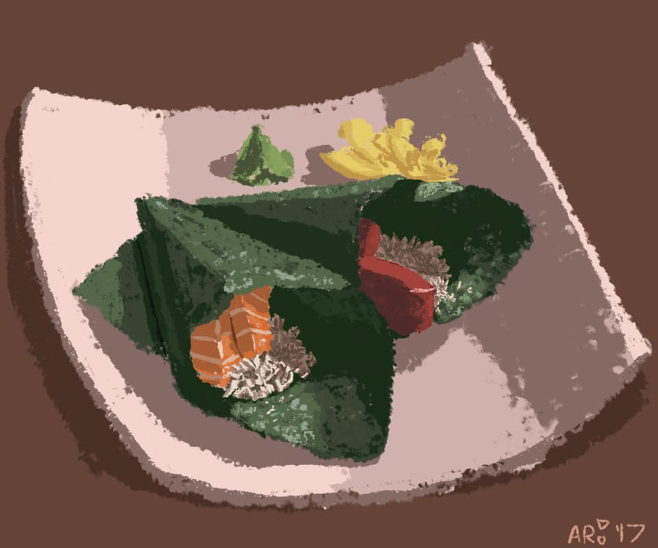 Salmon and Tuna Hand Rolls